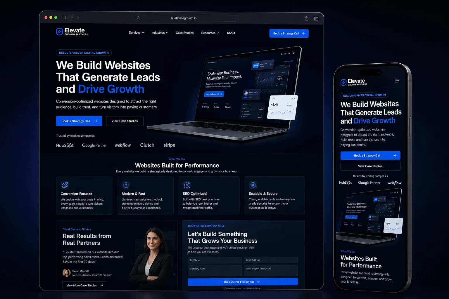 Conversion-focused websites visual for Reachvox